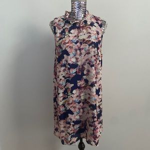 Cynthia Rowley high ruffle color floral shift